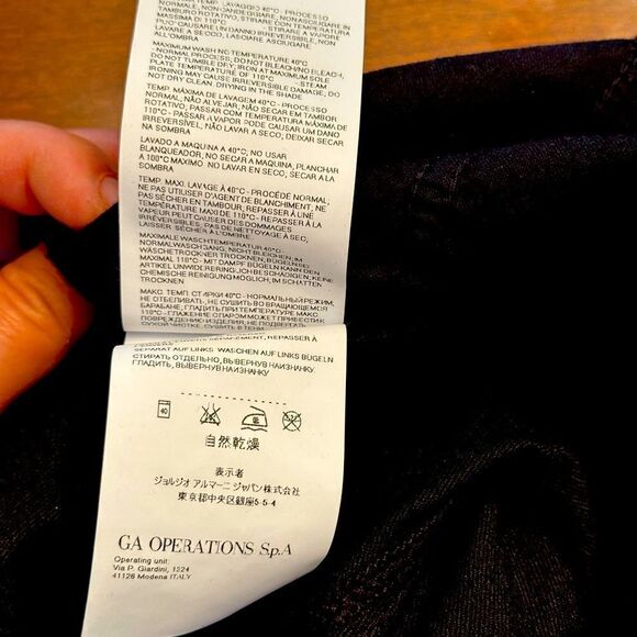 ARMANI JEANS J18 slim fit high waist lightweight jeans size 28 & 29 black color - Picture 9 of 10